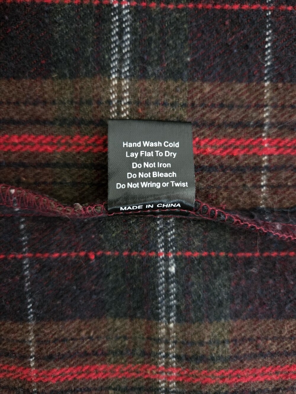 POL Plaid Cropped Raw Hem Shacket Jacket Brown Red Womens Size Medium - Picture 11 of 11
